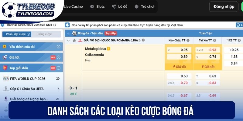 86Bet - Nhà Cái Kèo Bóng Đá Xanh Chín và Chuyên Nghiệp 3 Danh sách các loại kèo cược bóng đá