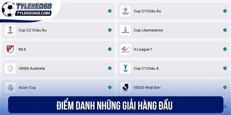 Điểm danh những giải hàng đầu