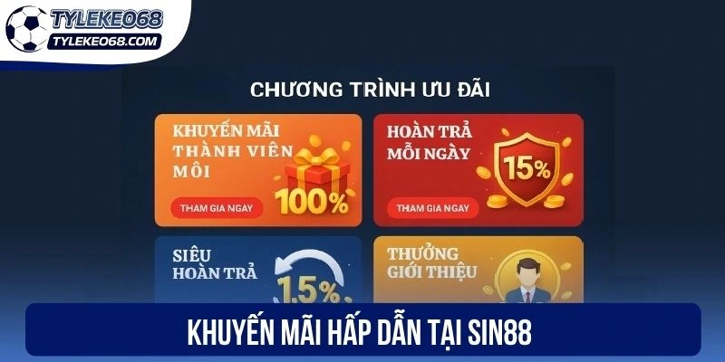 Sin88 - Nhà Cái Cá Cược Xanh Chín, Đạt Chuẩn Quốc Tế 2 Khuyến mãi hấp dẫn tại Sin88