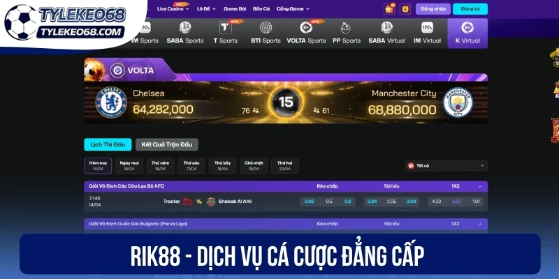 Rik88 - Dịch vụ cá cược đẳng cấp