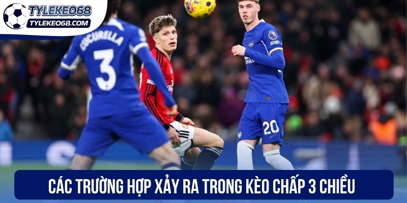 Các trường hợp xảy ra trong kèo chấp 3 chiều