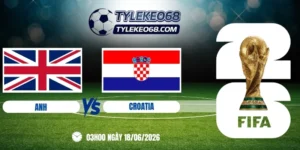 Tỷ lệ kèo Anh vs Croatia - Bảng L World Cup 03h00 18/06/2026
